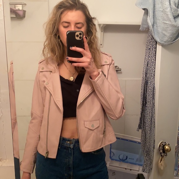 Pink leather jacket - Picture 3 of 3